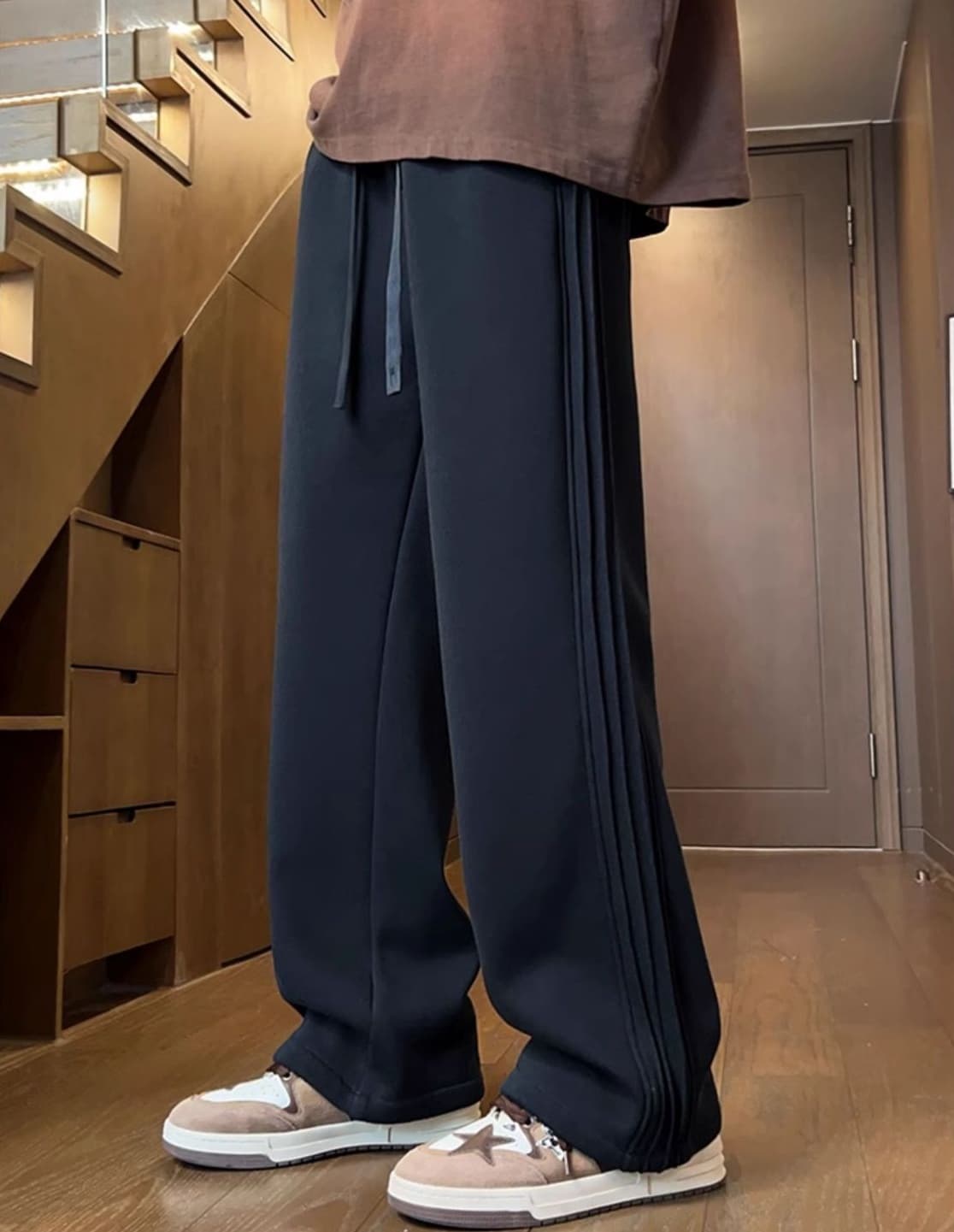 メンズジャージ専門店 裾リブ付き ストレートジャージ
