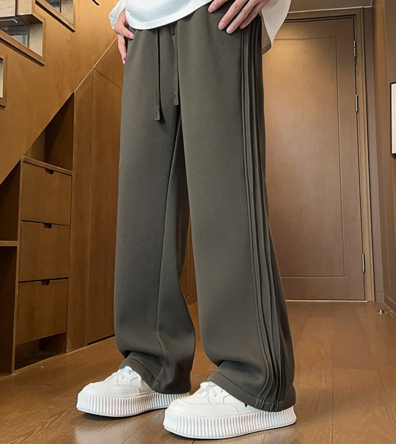 メンズジャージ専門店 裾リブ付き ストレートジャージ