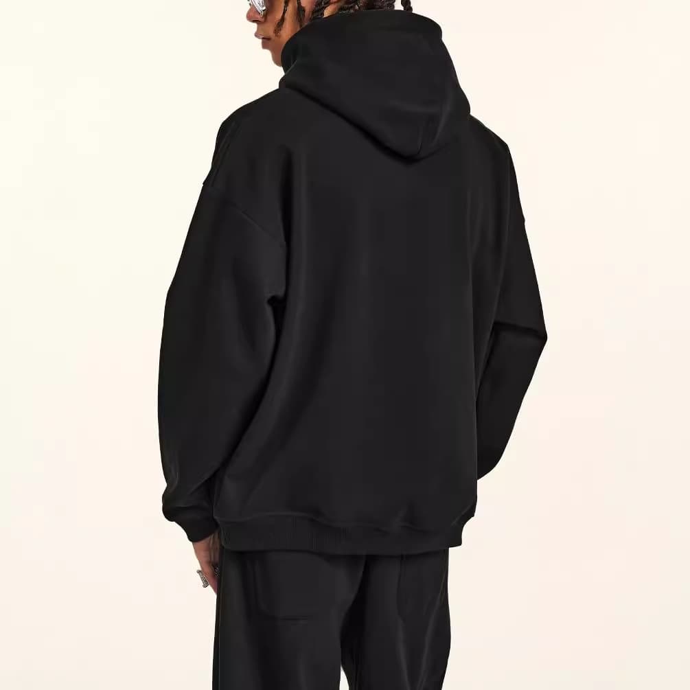 メンズジャージ ゆったりシルエット頭巾付きプルオーバー上着