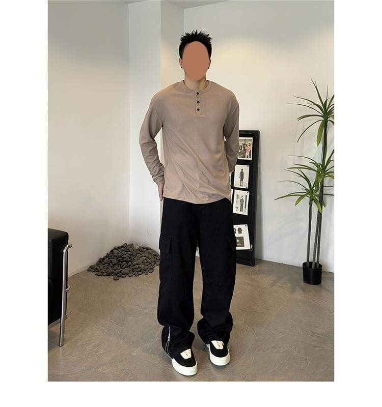 メンズジャージ専門店 リブ襟デザイン ゆったりスウェット
